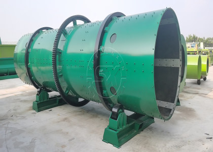 drum granulator with rubber plate lining