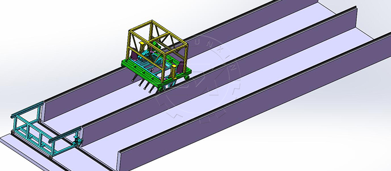 groove-type compost turner working model